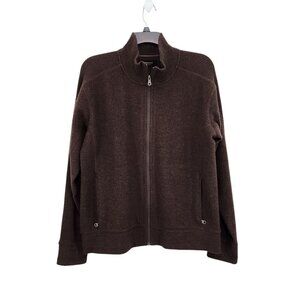 Marmot Men's 100% Wool Lined Full Zip Jacket Brown- L